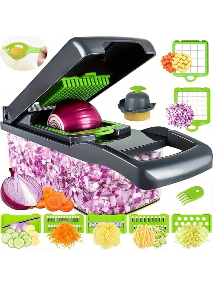 Multifunctional vegetable chopper set, fruit slicer - Image 1