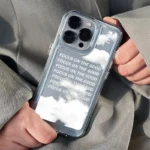 ⁦جراب وردي كلاود ستار شفاف لهاتف أيفون⁩ - الصورة ⁦3⁩