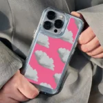 ⁦جراب وردي كلاود ستار شفاف لهاتف أيفون⁩ - الصورة ⁦5⁩