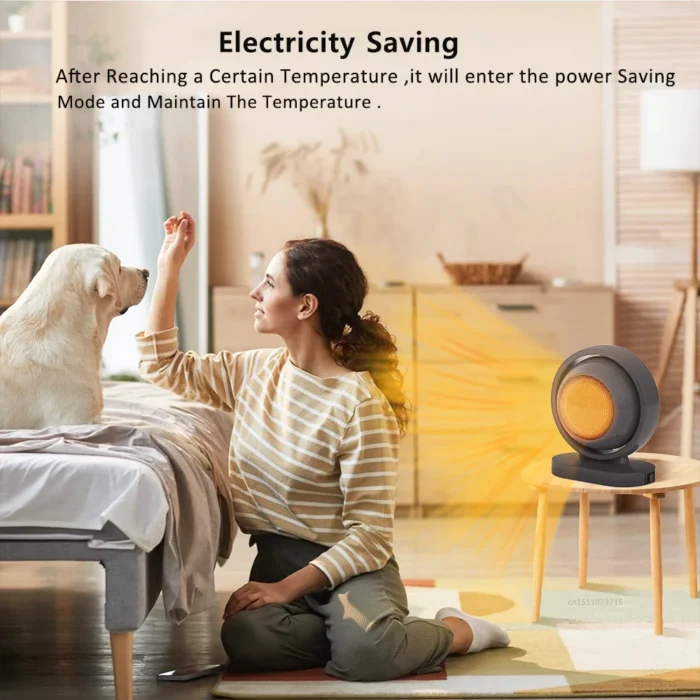 Portable Mini Electric Heater with Thermostat, Desk Heating Fans - Image 4