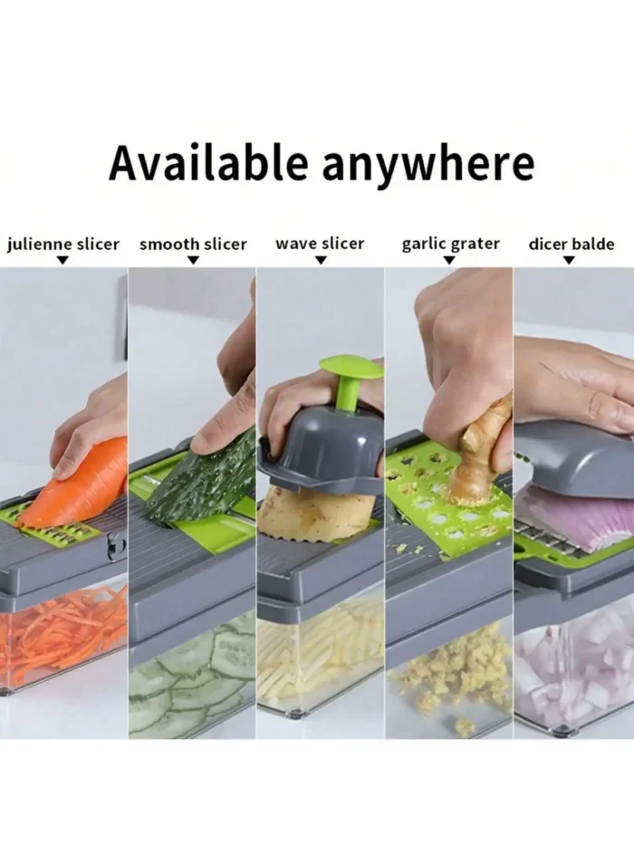 Multifunctional vegetable chopper set, fruit slicer - Image 5