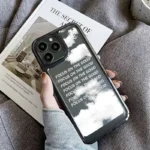⁦جراب وردي كلاود ستار شفاف لهاتف أيفون⁩ - الصورة ⁦4⁩