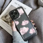 ⁦جراب وردي كلاود ستار شفاف لهاتف أيفون⁩ - الصورة ⁦6⁩